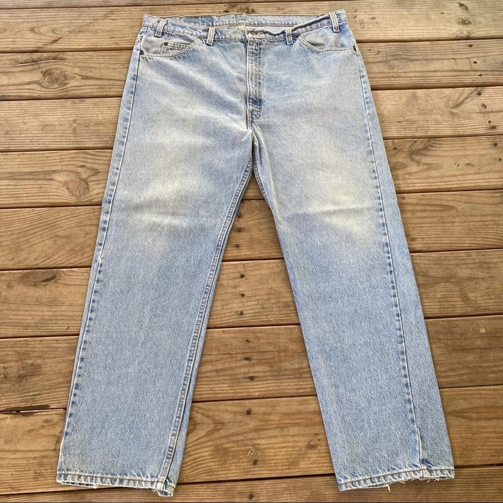 Vintage 505 Levi's Jeans Orange Tab - Picture 4 of 9